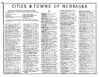 Index of Cities and Towns 1, Nebraska State Atlas 1940c